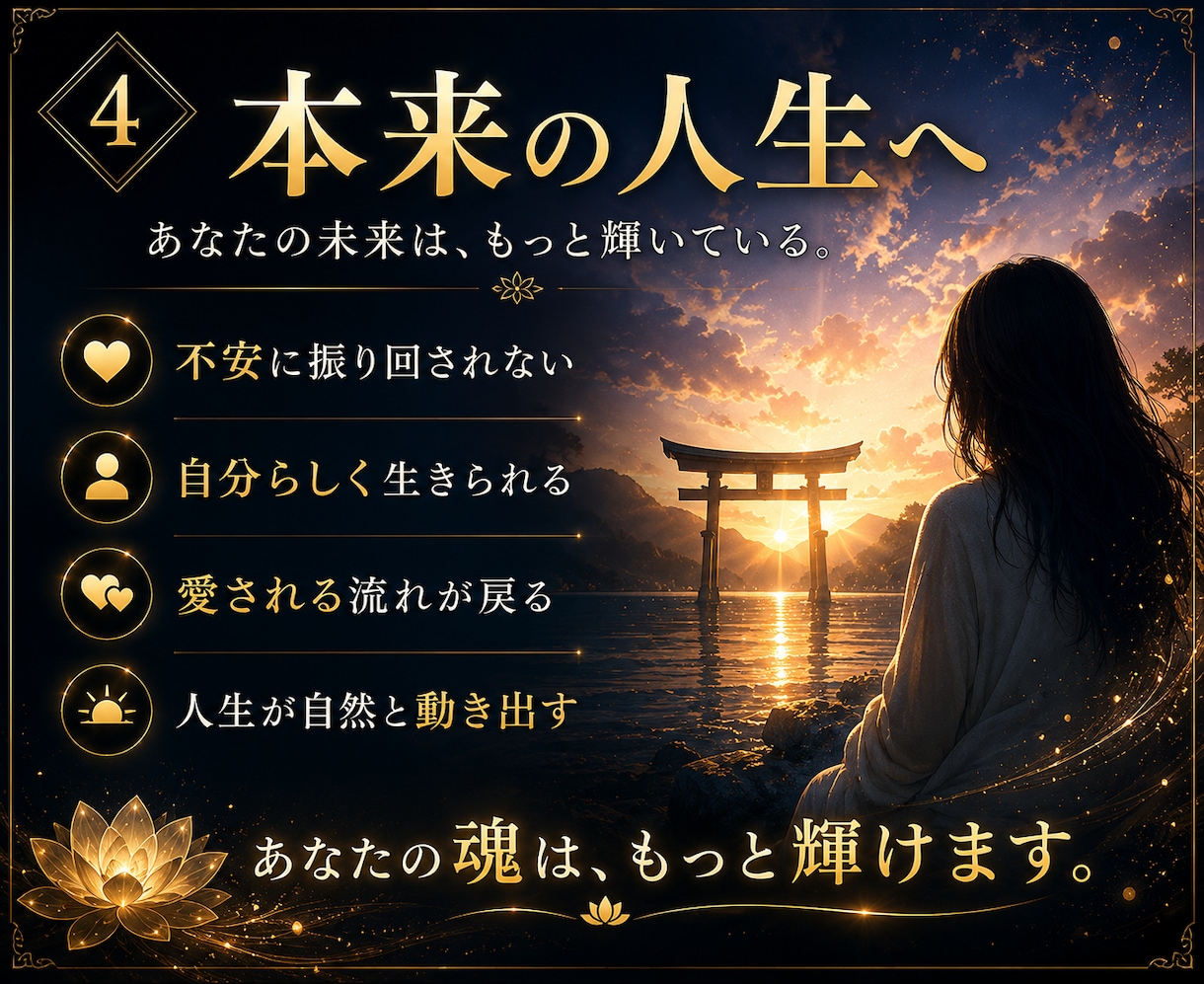 恋愛・仕事・人間関係｜苦しみの根源を視抜きます 魂を三つの階層から読み解き、繰り返す苦しみの根源を明らかに。 イメージ4