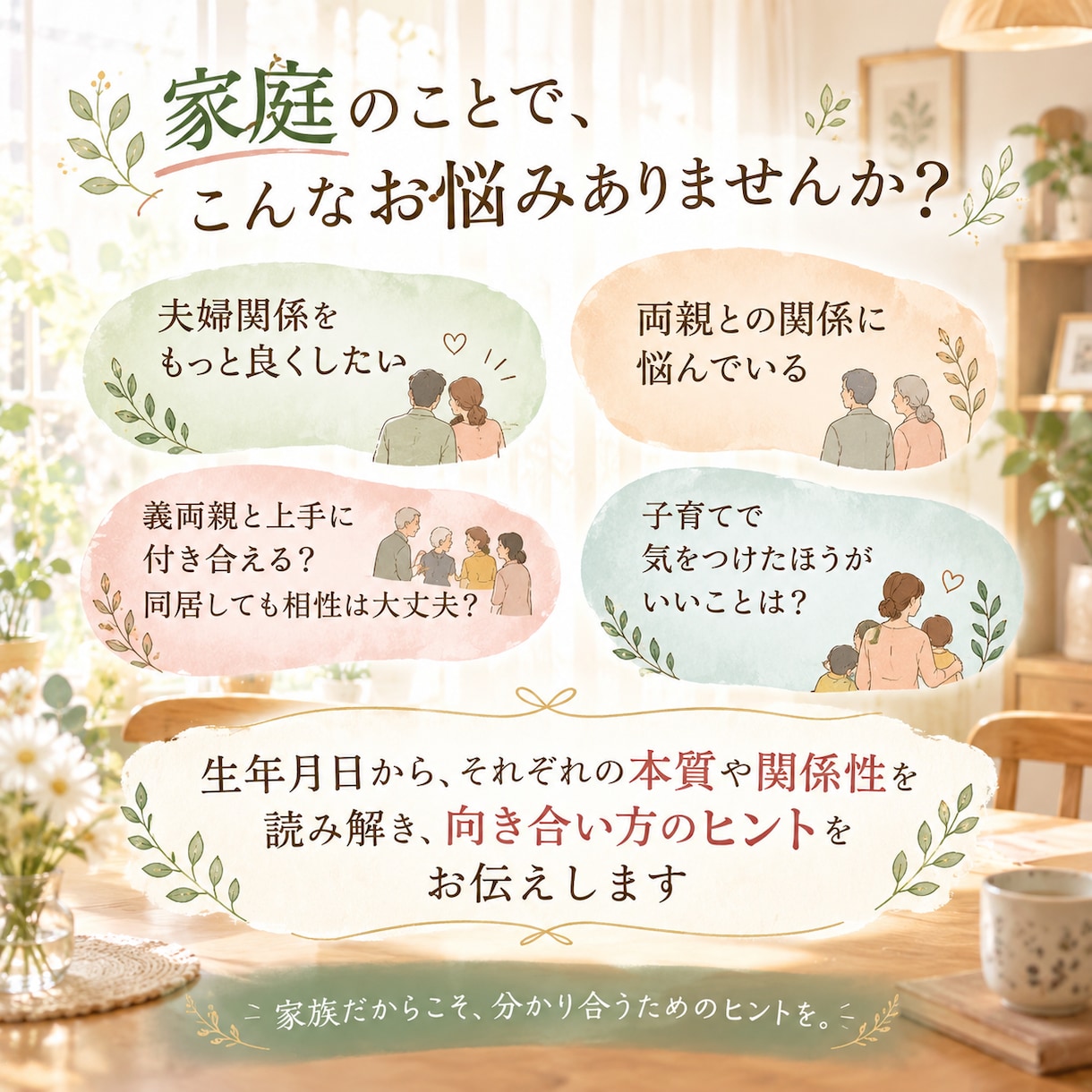 0学であなたの本質や才能を鑑定します 生年月日から鑑定。仕事や家族との関係も深掘り可能。 イメージ3
