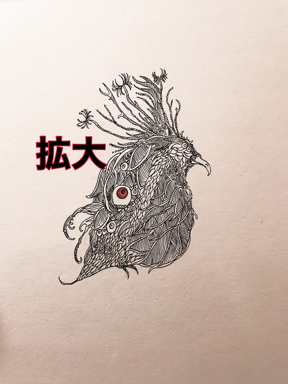 お部屋に似合うユニークな絵を手書きします 動物や植物、人間などの生き物を原画にしますインテリアなどに イメージ3