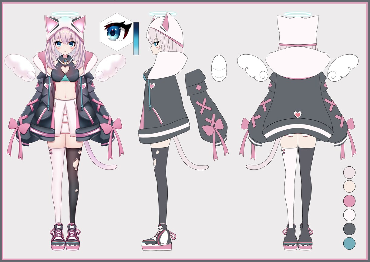 V体のキャラデザからモデリングまで一括制作します 実績作りのため、先着2名様限定！特別価格！！ イメージ2