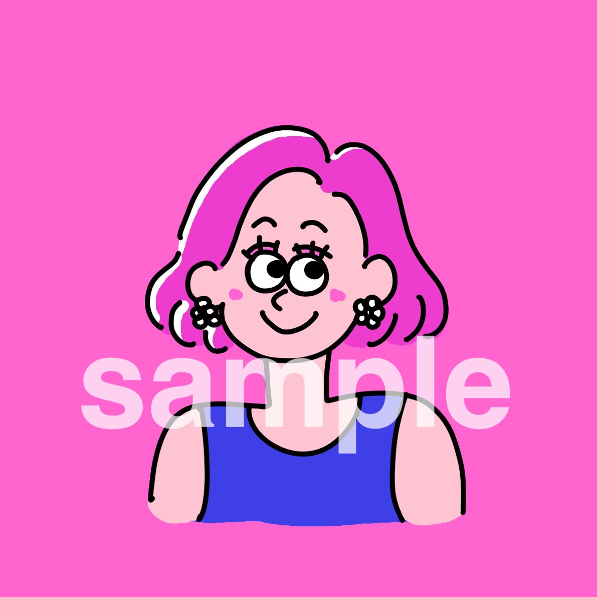 シンプル+オシャレ+個性的イラスト描きます アイコン/ヘッダー/ブログなど！商用利用も◎ イメージ6