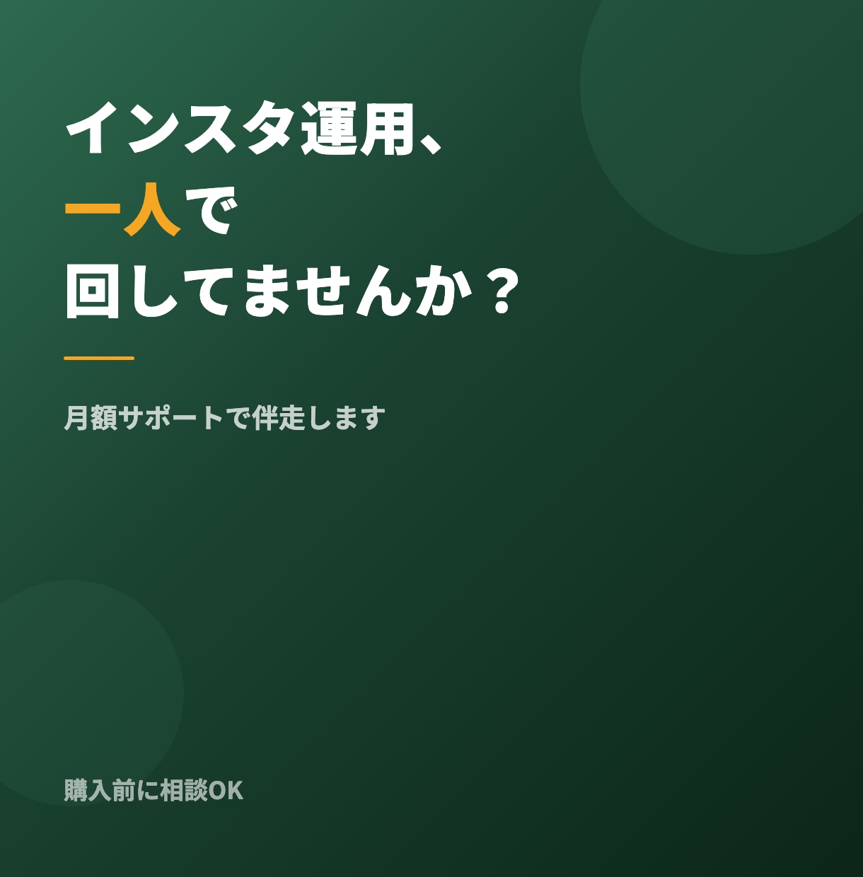 あなたのインスタ運用を月額でコンサルします 投稿の方向性から改善まで伴走します イメージ1