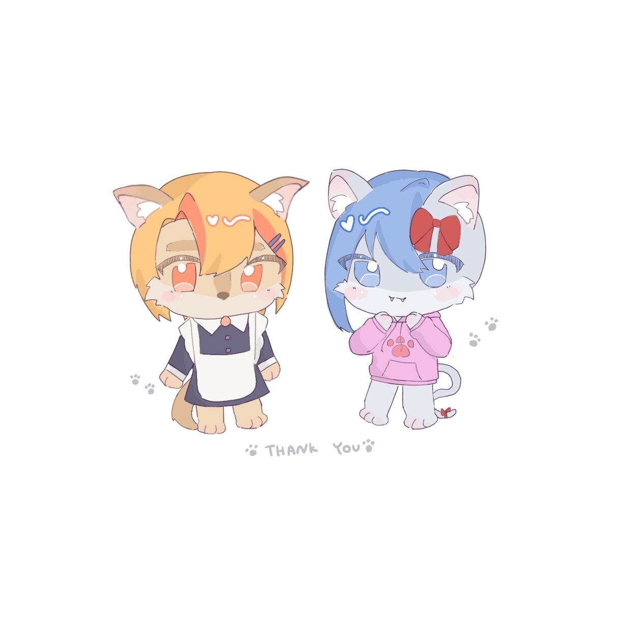 2人で¥1,000！SDキャラ作成します 夢絵もOK！かわいいデフォルメキャラクターを作成します！ イメージ2