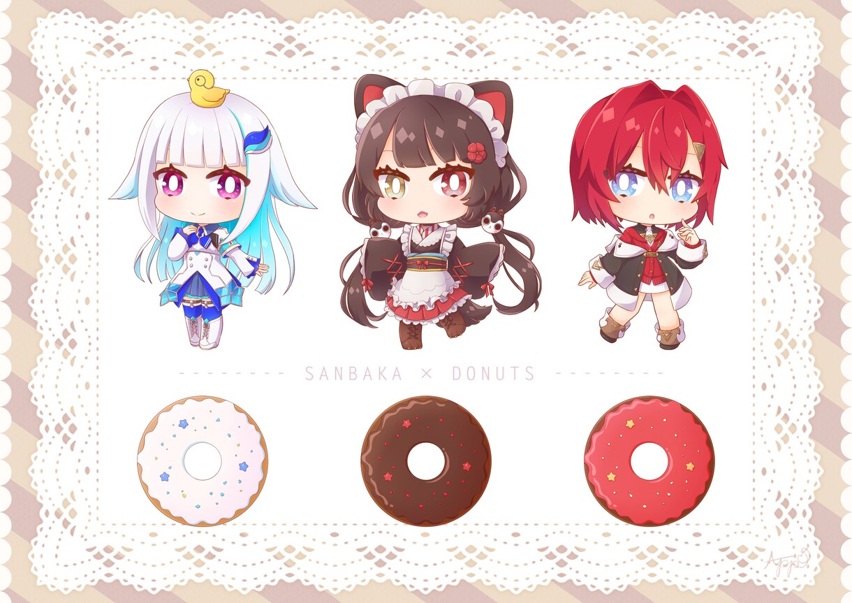 かわいいデフォルメのイラスト描きます アイドルや自分のキャラをかわいいちびキャラにしませんか？ イメージ8