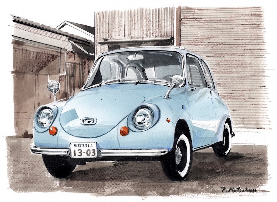 レトロな車描きます 昔懐かしい国産車を手描きで描きます。 イメージ1