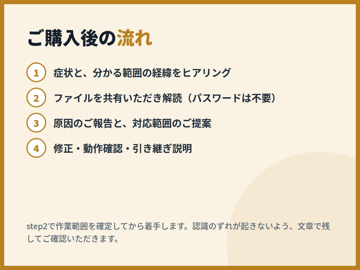 前任者のGASを引き継いで修正します 担当者不在でもOK。解読・エラー修正・改修まで対応 イメージ6