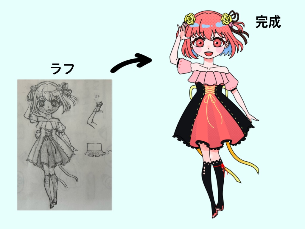 ポップなデフォルメ立ち絵描きます Adobe Illustratorで描いております。 イメージ2