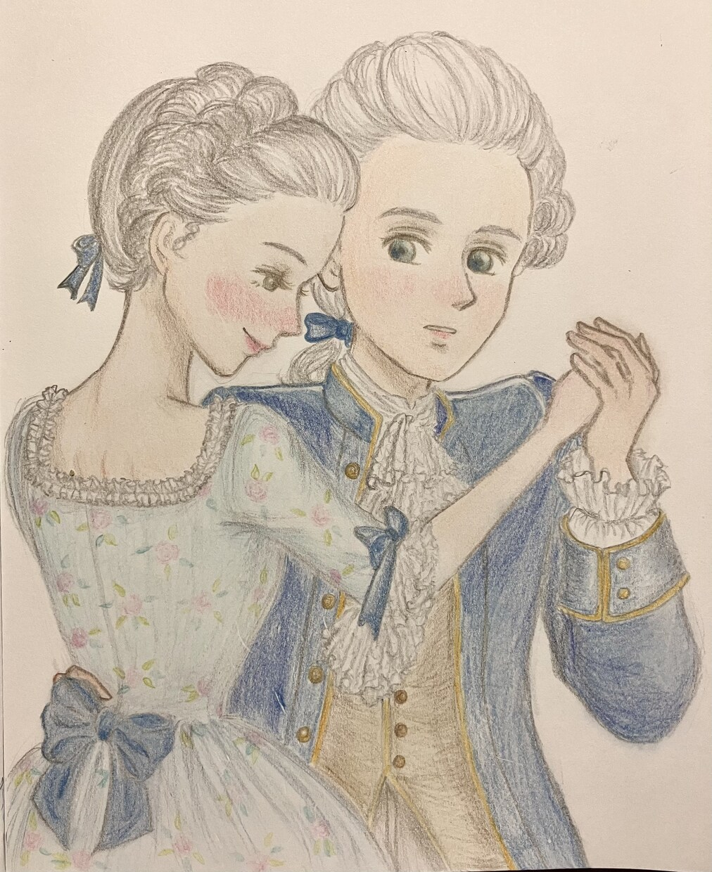 色鉛筆でロココイラストを描きます クラシカルなら任せてください！ロココ好きな方お待ちしてます！ イメージ4