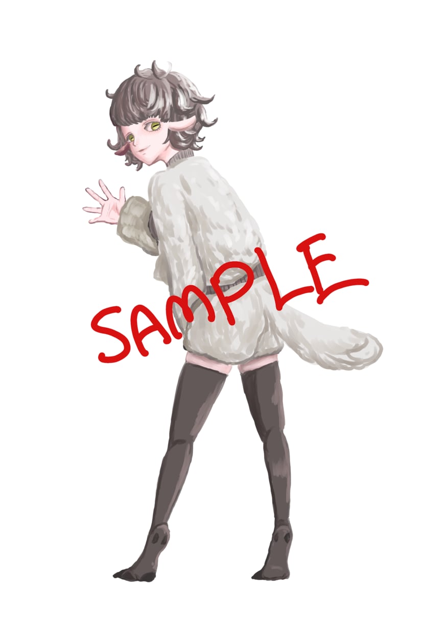 立ち絵の依頼受けます 何かと色々使えるキャラクター立ち絵。人外(ケモ)系得意です イメージ1
