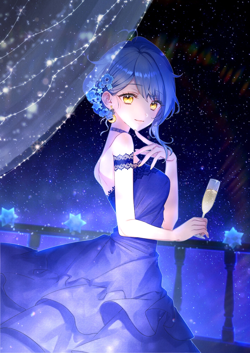 イラスト、キャラデザ、Live2D原画など描きます 淡く透明感のある、青とピンクを基調としたイラストが得意です イメージ7