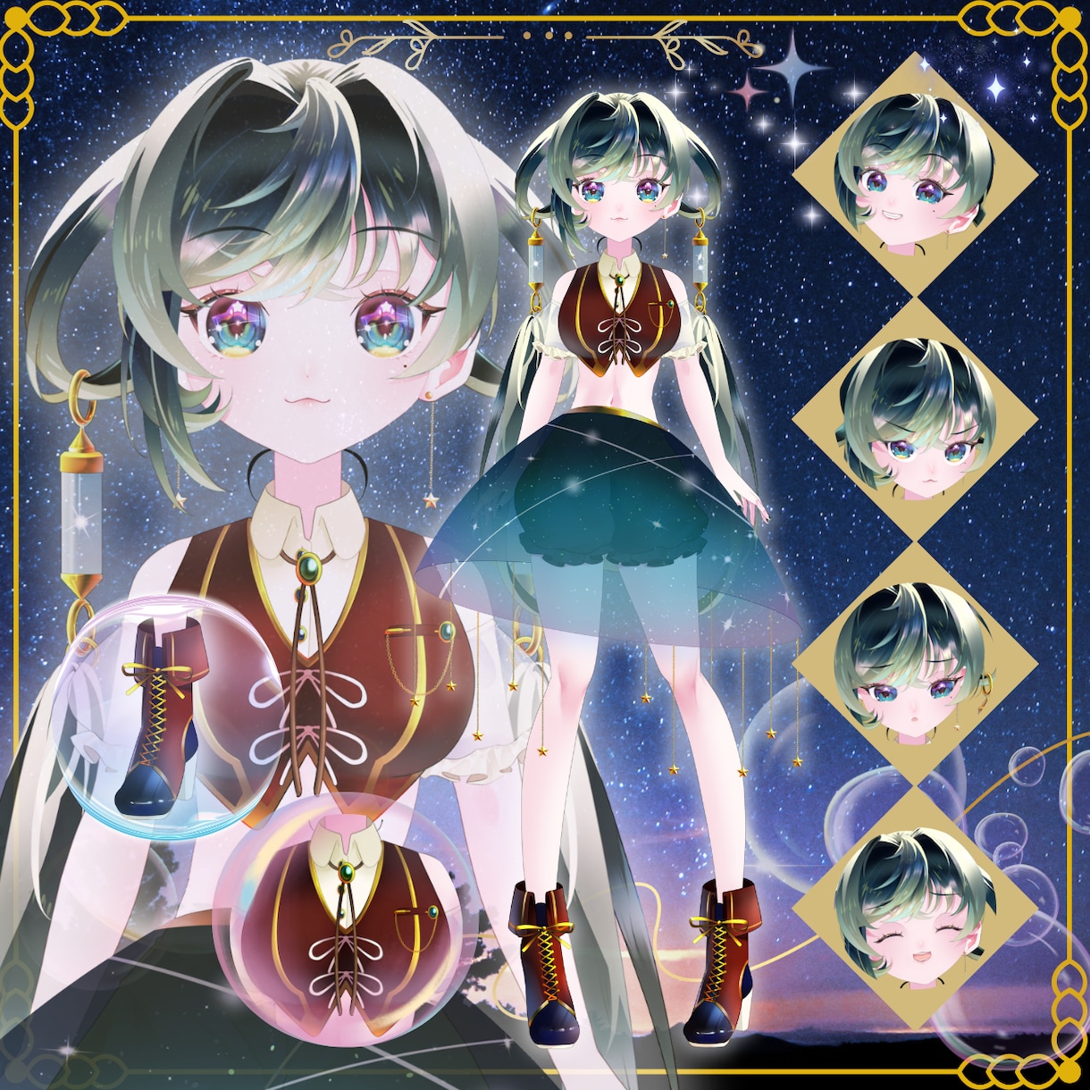 Live2Dキャラデザ〜モデリングまで制作します 高可動で破綻なし！可愛い姿でVTuberデビューしませんか？ イメージ1