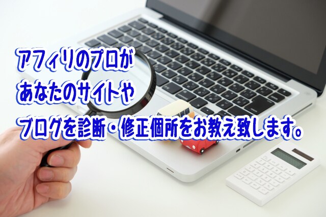 アフィリエイトのプロがサイト診断修正個所を教えます サイトを持っているけれど全然アクセスが上がらない！という方！ イメージ1