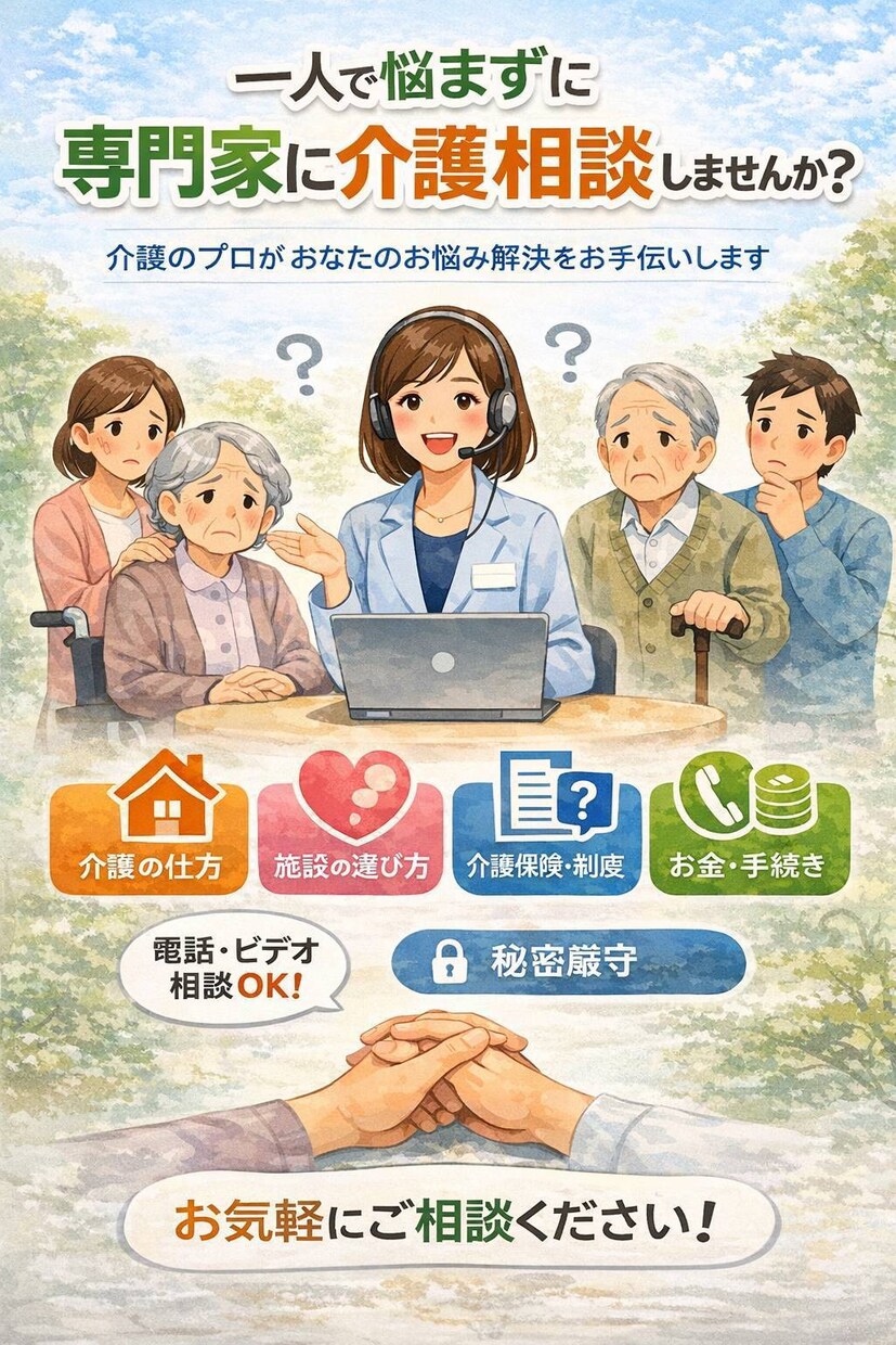 介護疲れ•親の介護の悩み相談、優しくお話聞きます 親の介護つらい…１人で抱えないで話聞きます イメージ1