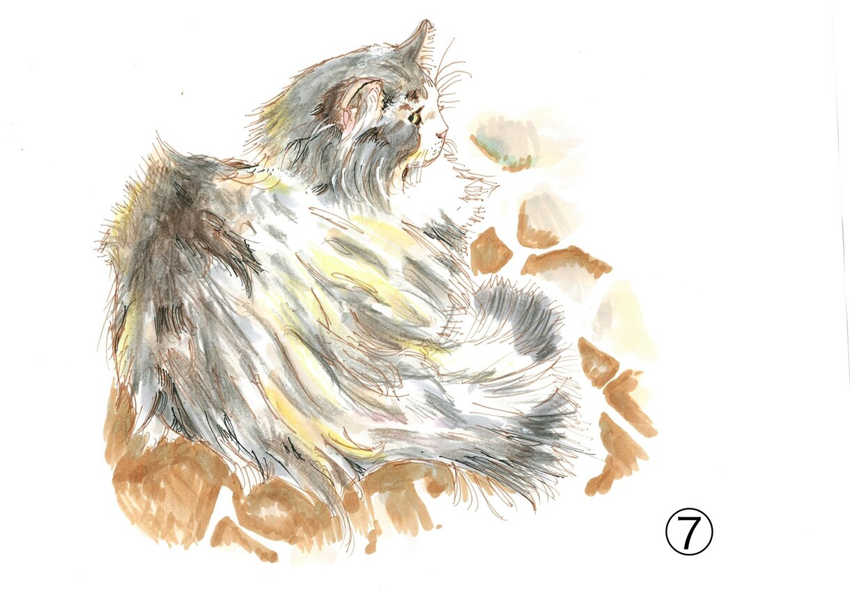 お好きな絵柄で動物のイラストをお描きします ペットや動物をお好きな絵柄で、アナログイラストに仕上げます。 イメージ8