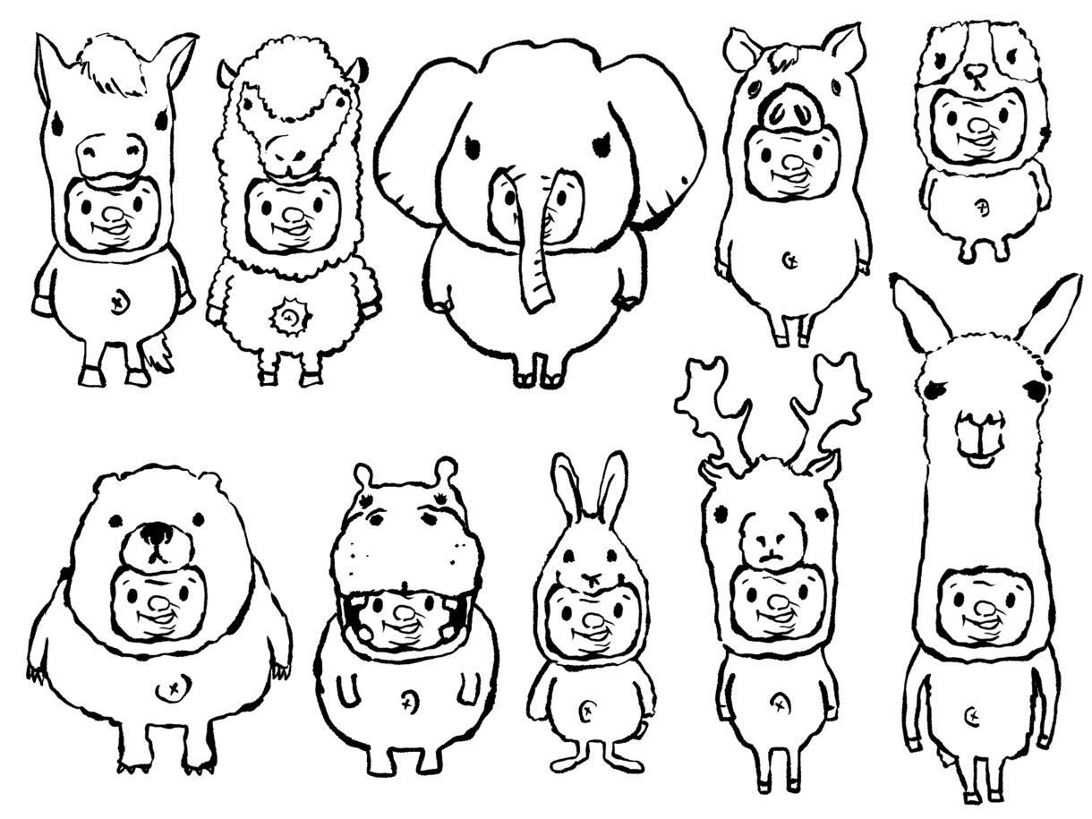 シンプルゆるかわイラストレッスン一緒に描きます イラストで楽しく集中&リラックス&グラレコ イメージ4