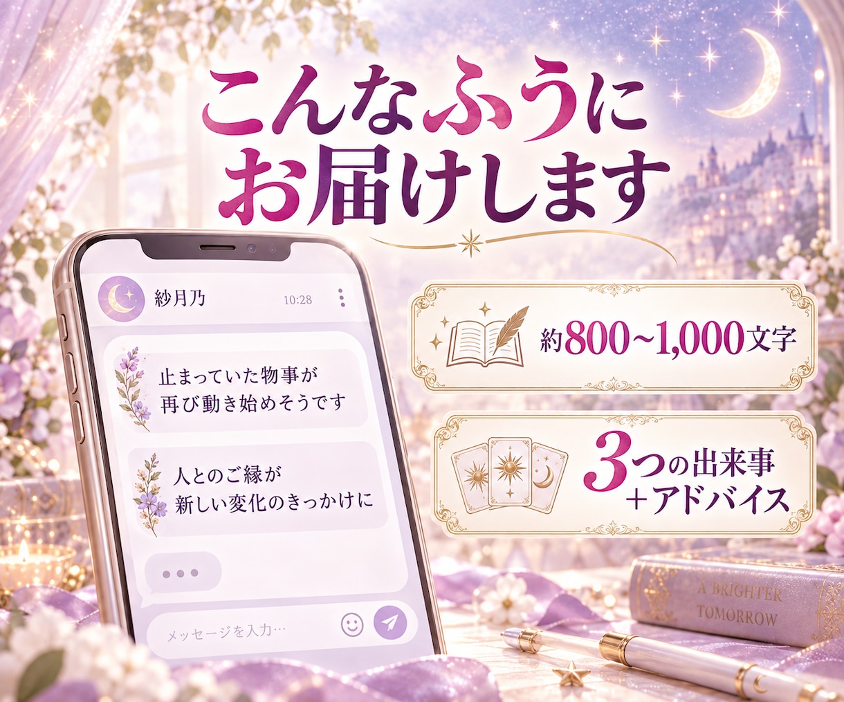 3ヶ月以内に起こる3つのことを占います 恋愛・仕事・人間関係｜少し先の未来をカードで先読みします イメージ4