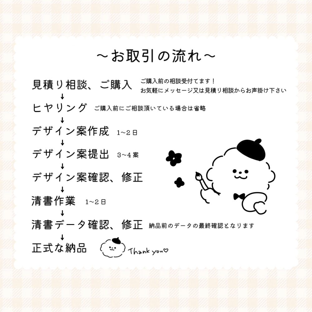 ゆるっと可愛い手描きのロゴデザイン作成ます ★著作権譲渡料込み★ ショップカード等関連デザイン作成もOK イメージ7