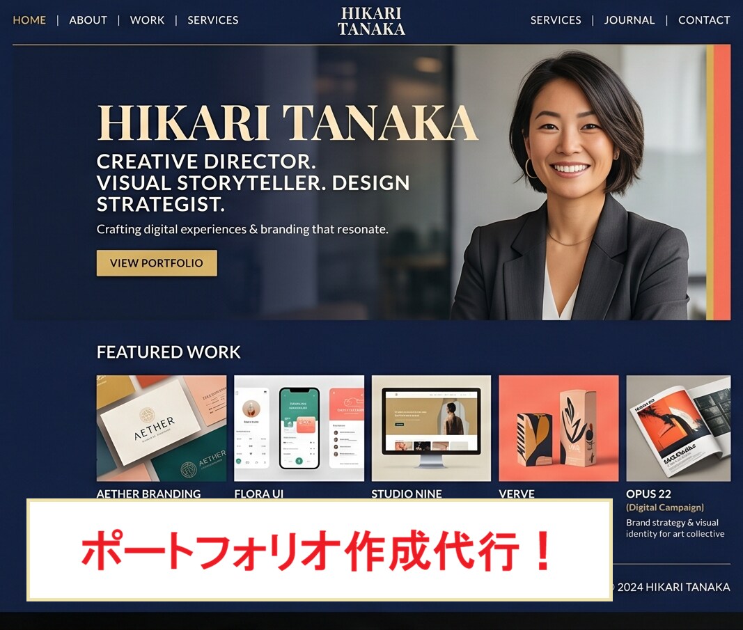 ポートフォリオ作成代行します 先着３名限定となります。今だけ修正５回まで無料 イメージ1