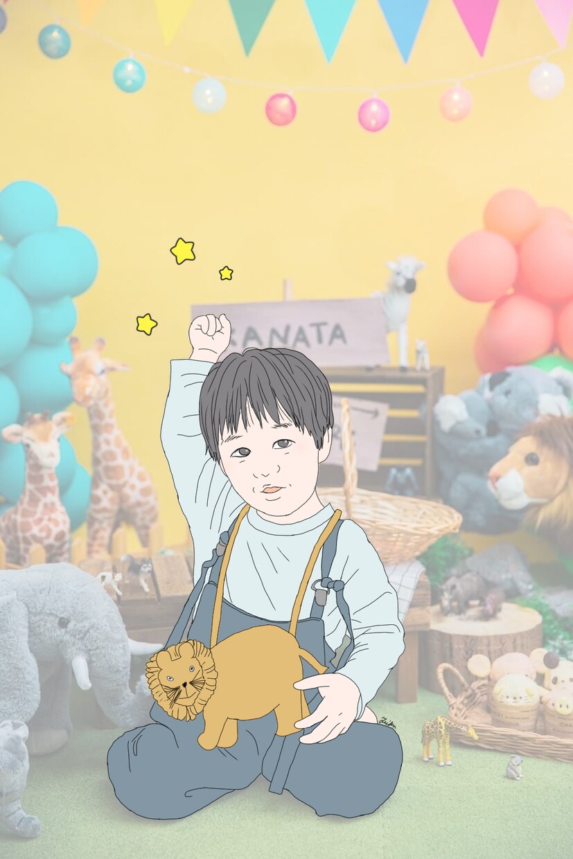 背景を活かした可愛い線画アートを描きます スタジオや綺麗なロケーションで撮った写真を可愛くイラストに！ イメージ4