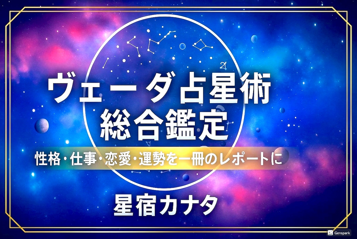 20枚超の人生解説書✧ヴェーダ占星術で鑑定します 性格・才能・恋愛・仕事・運命の転機を一冊に凝縮 イメージ1