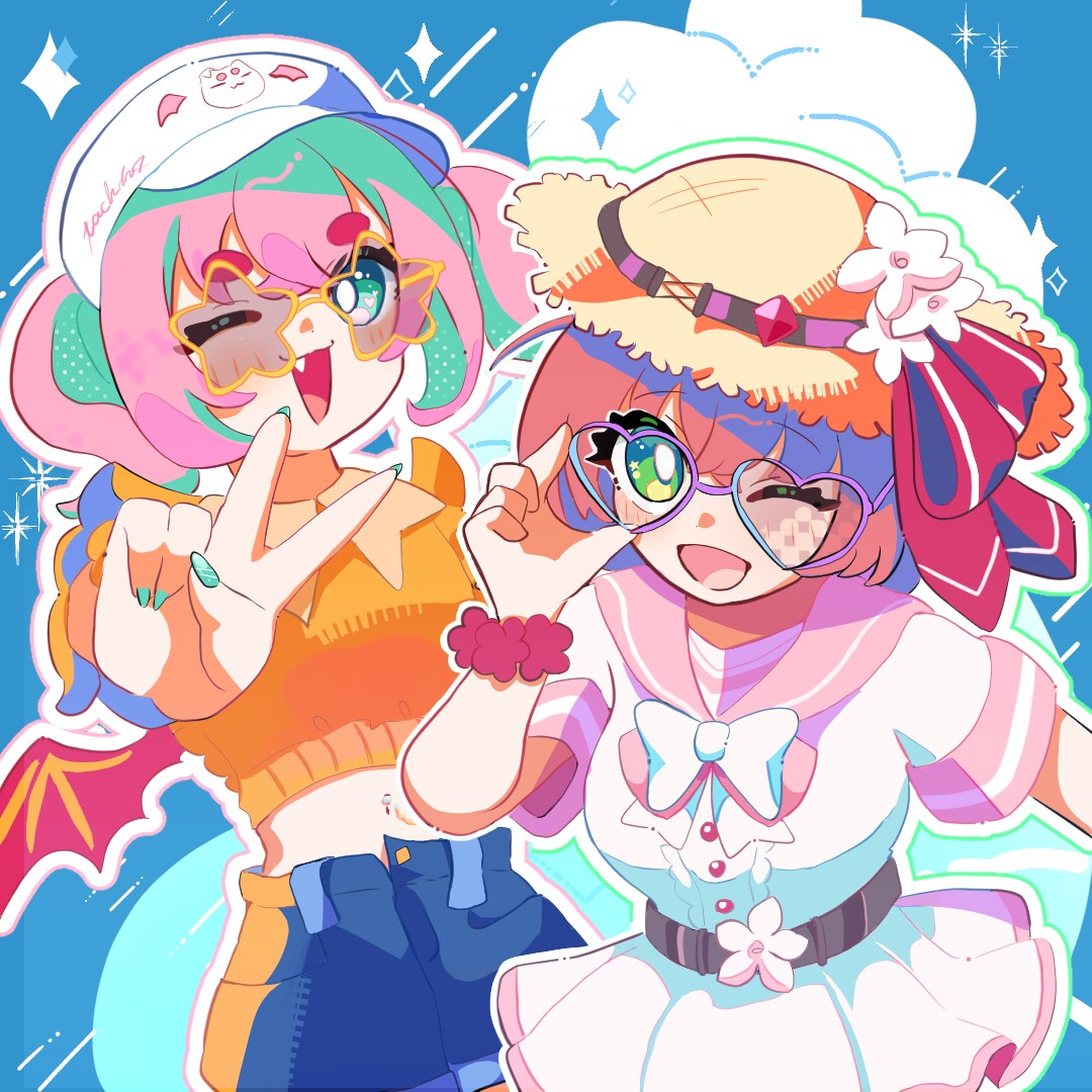 商用利用OK！きらきら可愛い１枚絵描きます ただいま実績募集中！簡易背景＋透過データのお渡し可能です！ イメージ5