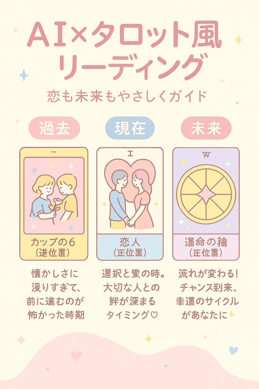 ChatGPT使ったタロット風リーディングみます ChatGPTで恋も未来も優しくガイド イメージ2