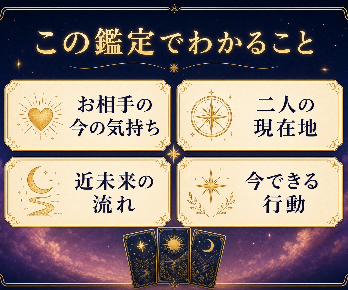 あの人の本音をタロットで丁寧に読み解きます 片思い・復縁・複雑恋愛｜今できる行動まで優しくお伝えします イメージ2