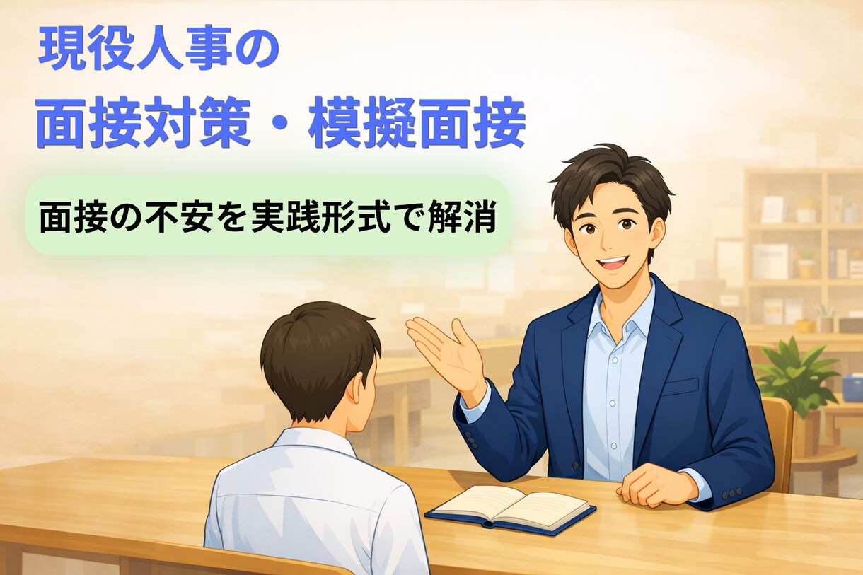 現役人事が受かる面接対策・面接練習を行います 上辺だけじゃない本当に面接で大事なポイントを教えます！ イメージ1