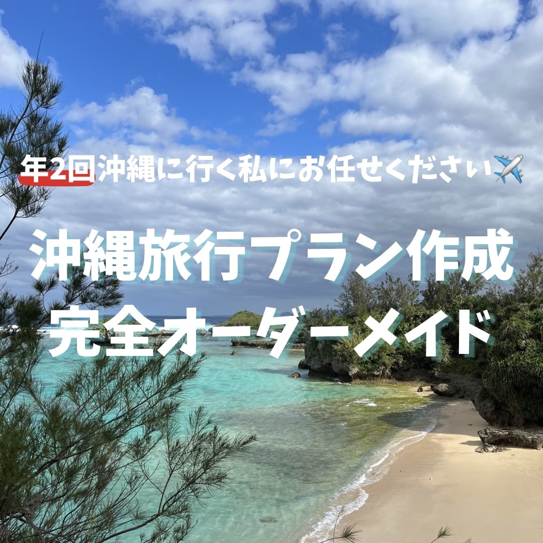 沖縄旅行のプロがオーダーメイドで旅程作成します 毎年通う沖縄好きの私が、あなただけの旅行プランをご提案します イメージ1