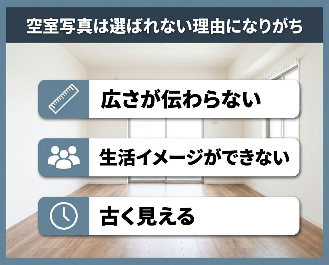 3枚1,000円⭐︎空室→家具付き画像生成します 【不動産業者向け】物件の問い合わせ増やします！ イメージ3