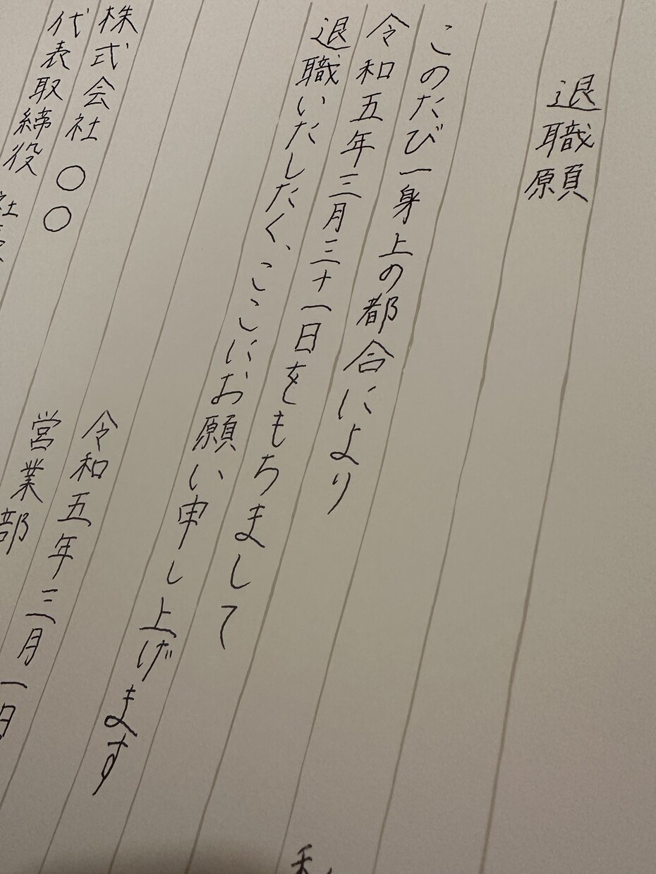 履歴書、退職届、大切な人へのお手紙等代筆致します あなたの代わりに変わって代筆します♩まずはご相談下さい＊ イメージ3