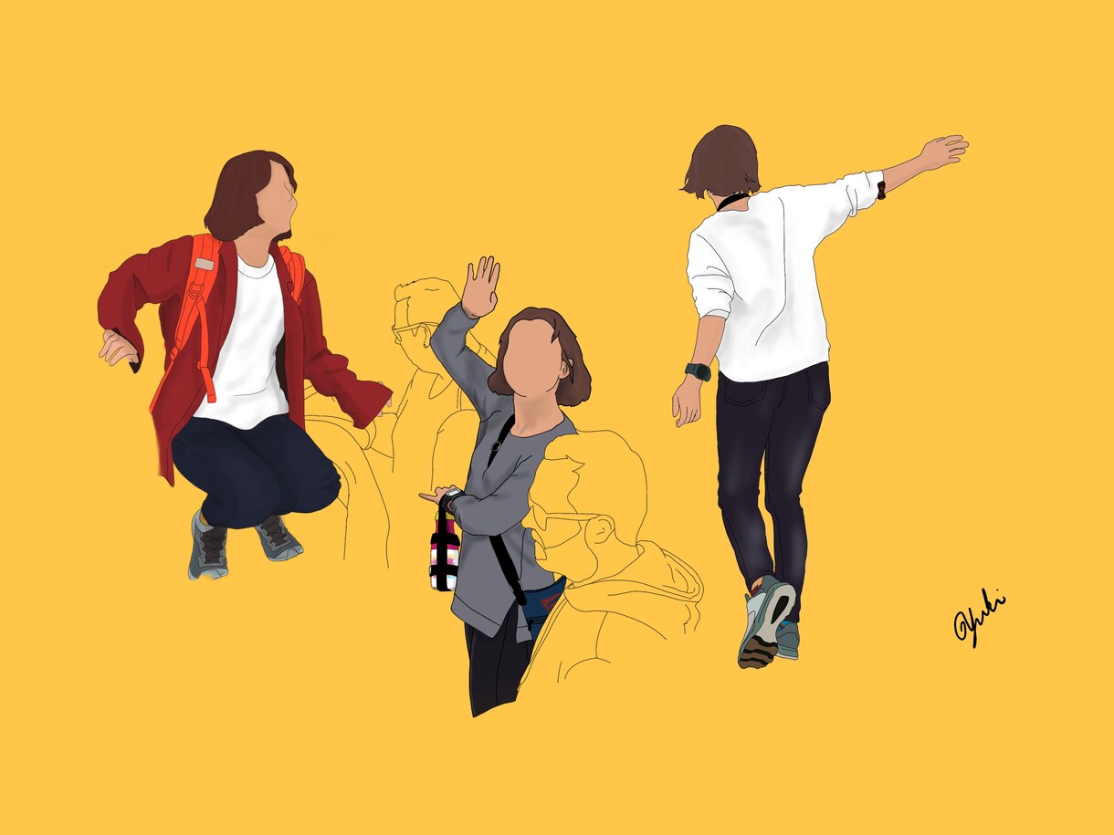 写真を元に人物イラストを作成します アイコン、印刷、商用利用、壁紙、使い方は自由！ イメージ1