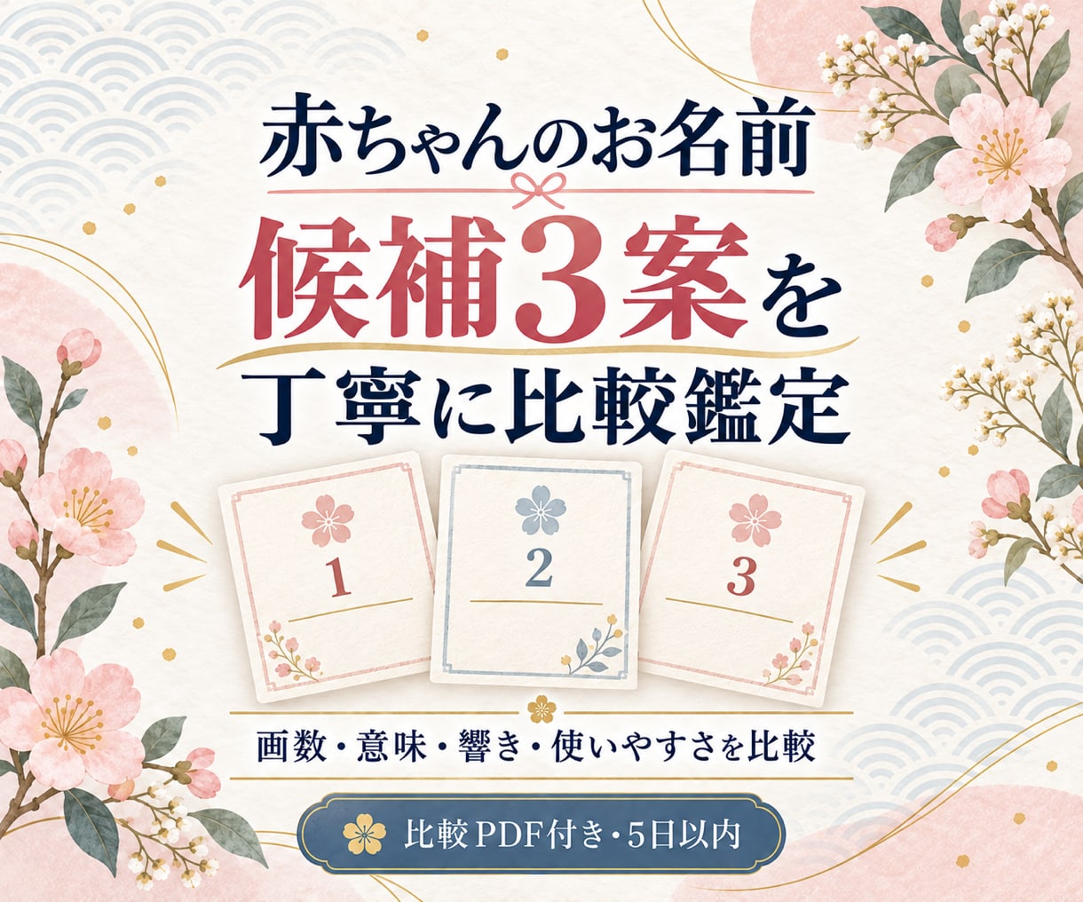 赤ちゃんのお名前候補3案を比較鑑定します 画数・意味・響き・使いやすさを比べて選ぶ道筋を整理 イメージ1