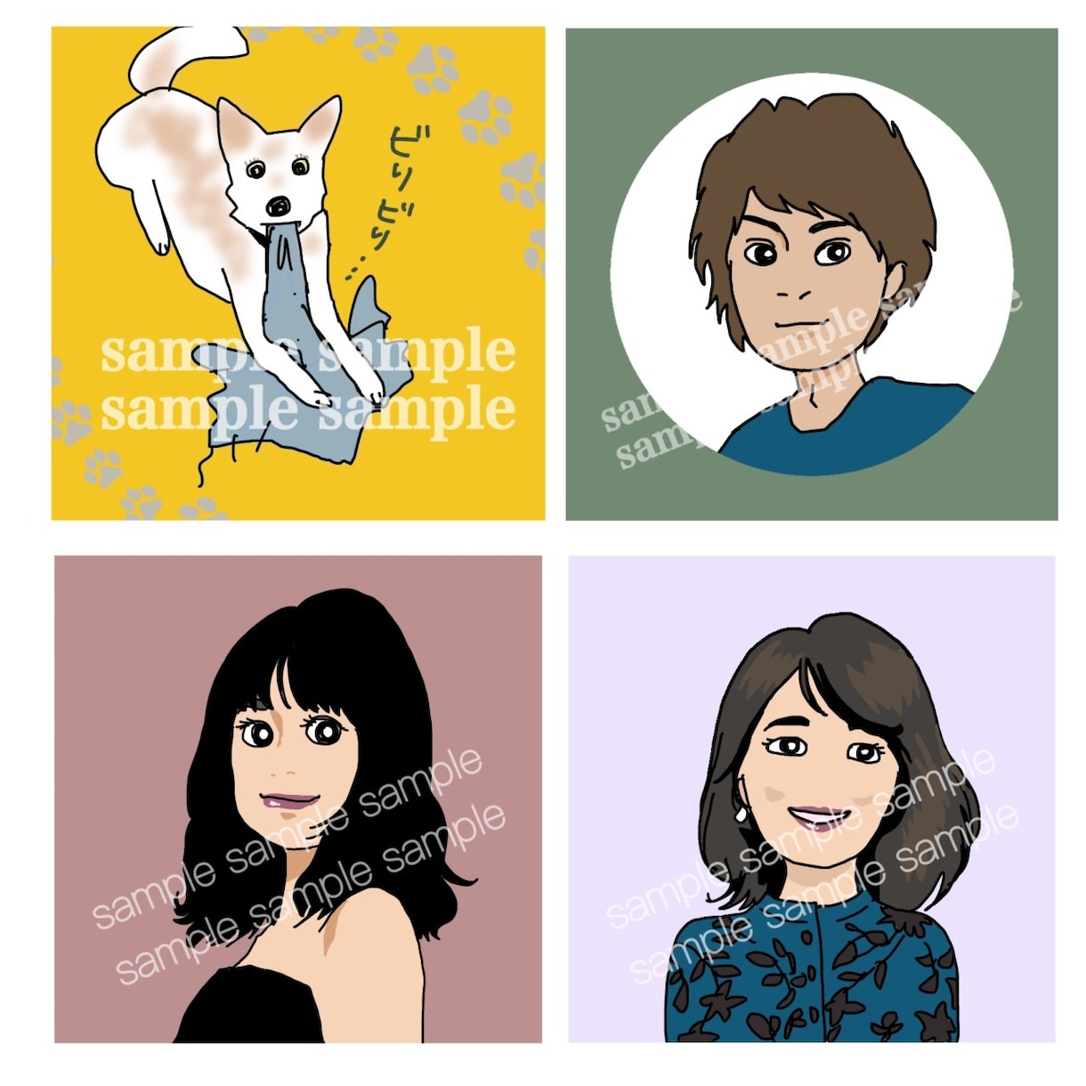 SNS用オリジナルアイコンお描きします マットな色合いのアイコンはいかがですか？ イメージ4