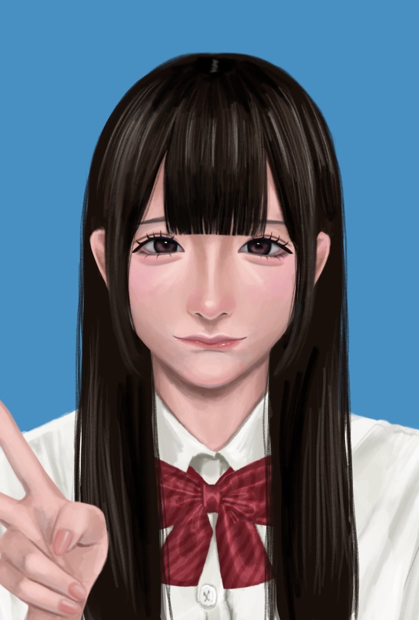 厚塗りでリアルタッチの女の子を描きます 似顔絵も描けます❣️アイコンなどにぜひ(^^)！ イメージ2