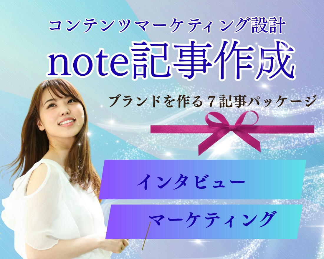 noteでブランドとなるコンテンツ資産をつくります インタビュー×マーケティングで集客につながるnote記事を イメージ1