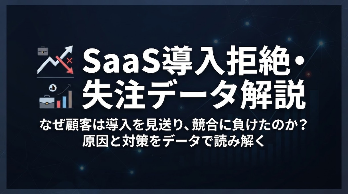 SaaS導入拒絶・失注パターンをテキスト解説します 【面談不要】100名以下レガシー企業の現場生データを解説 イメージ1
