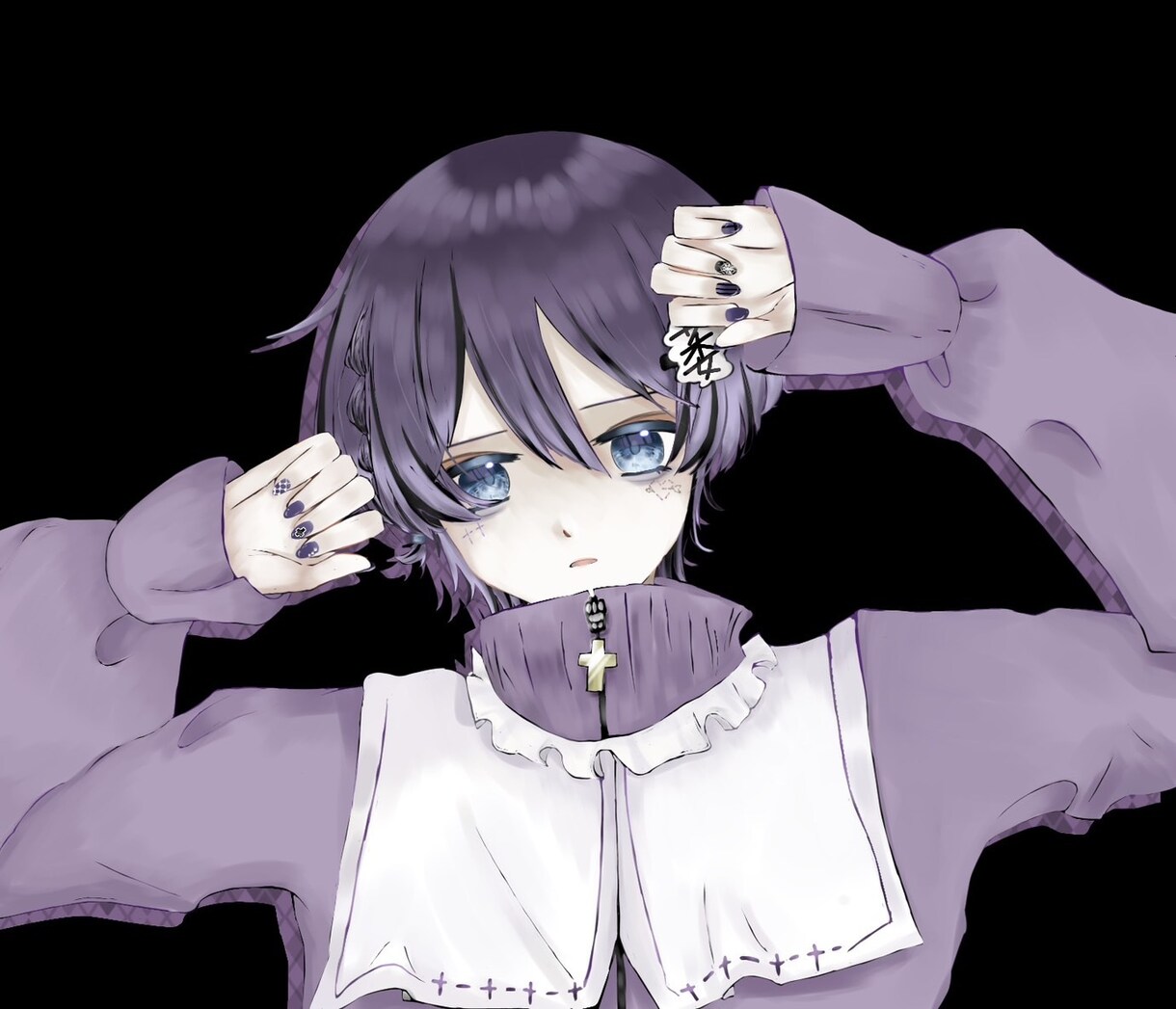 イラスト制作いたします 白・黒・紫、男性・中性が得意です♡是非ご依頼ください イメージ3