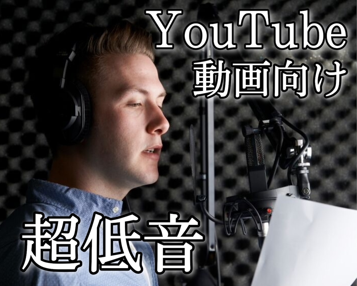 超低音ボイス【Youtube動画用】に文章読みます 一般男性よりかなり低い声です。1文字1円の低価格！ イメージ1
