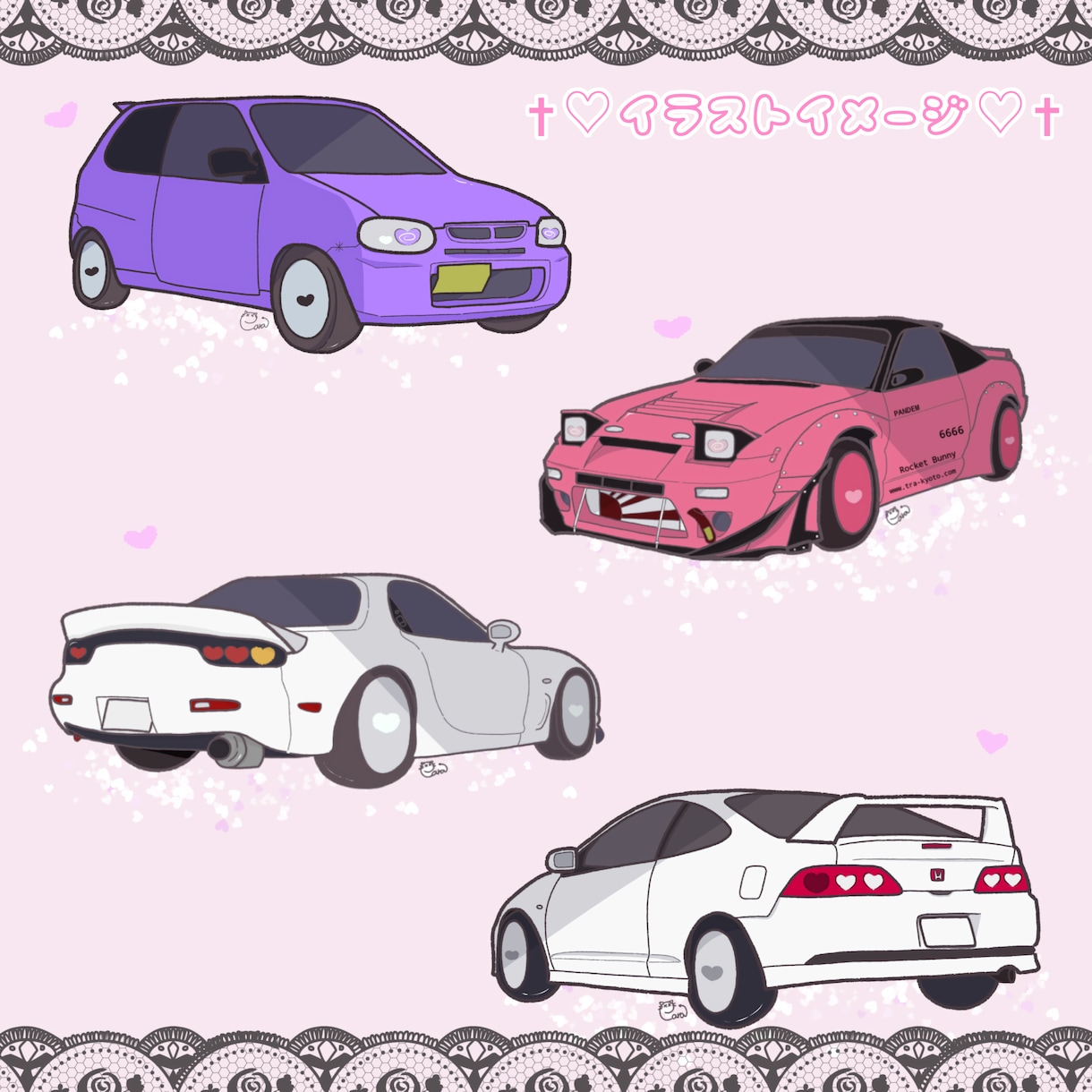 思い出いっぱいな愛車のイラスト描きます 大切な愛車・思い出の愛車イラストにしてみませんか?? イメージ2