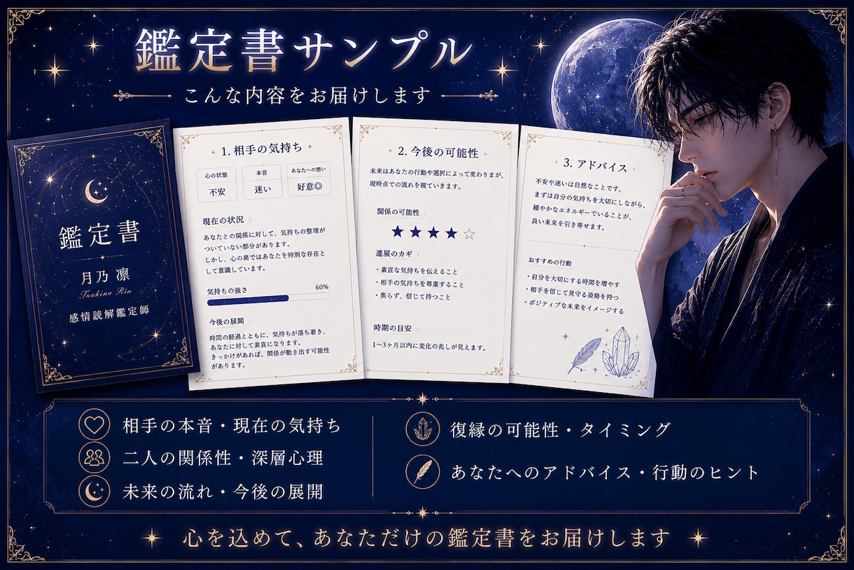 相手の本音を深く読み解きます 恋愛/復縁/複雑恋愛鑑定/不倫/浮気 イメージ4