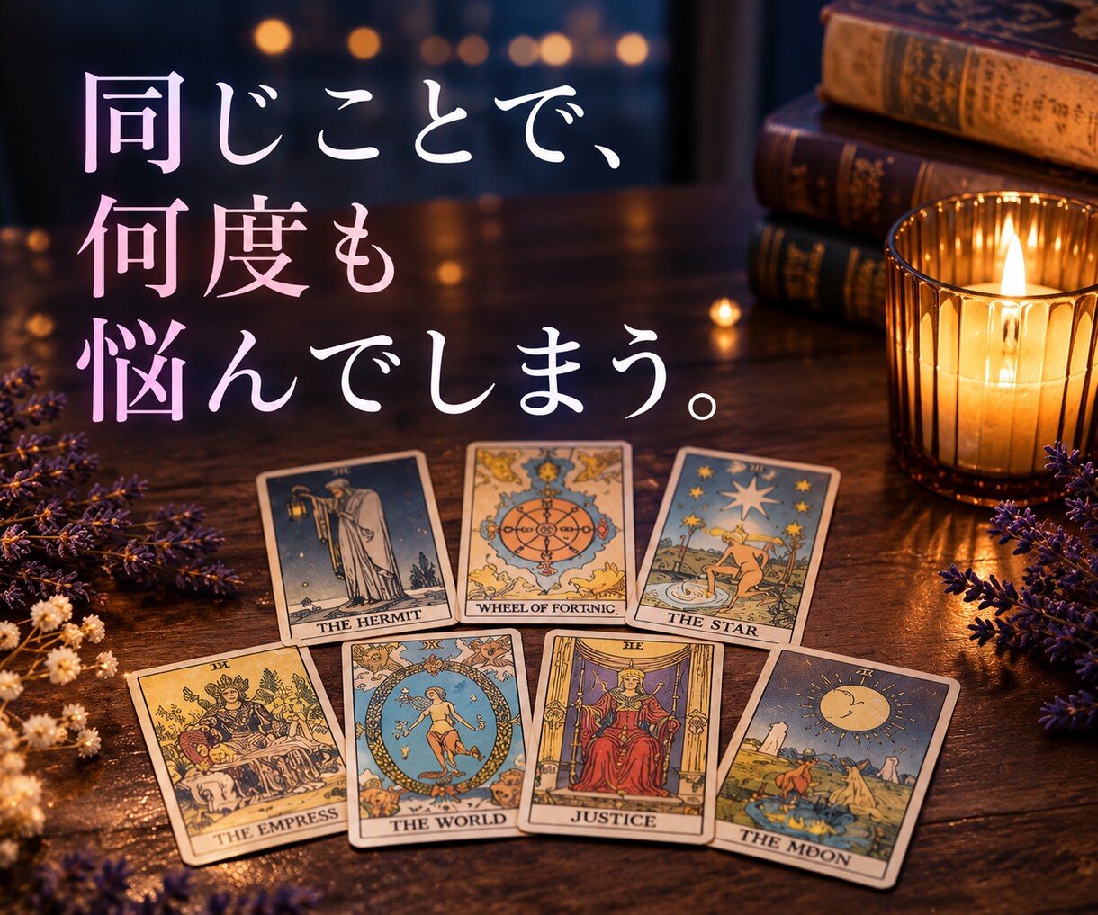 恋愛・仕事・人間関係｜ひとつの悩みを深く読みます 7枚のカードで原因・背景から今後の流れまで丁寧に鑑定 イメージ1