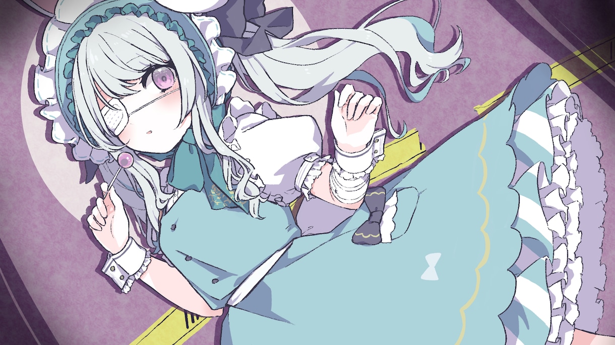 一枚絵を作成します ラフでかわいい感じのイラストを描きます。 イメージ2