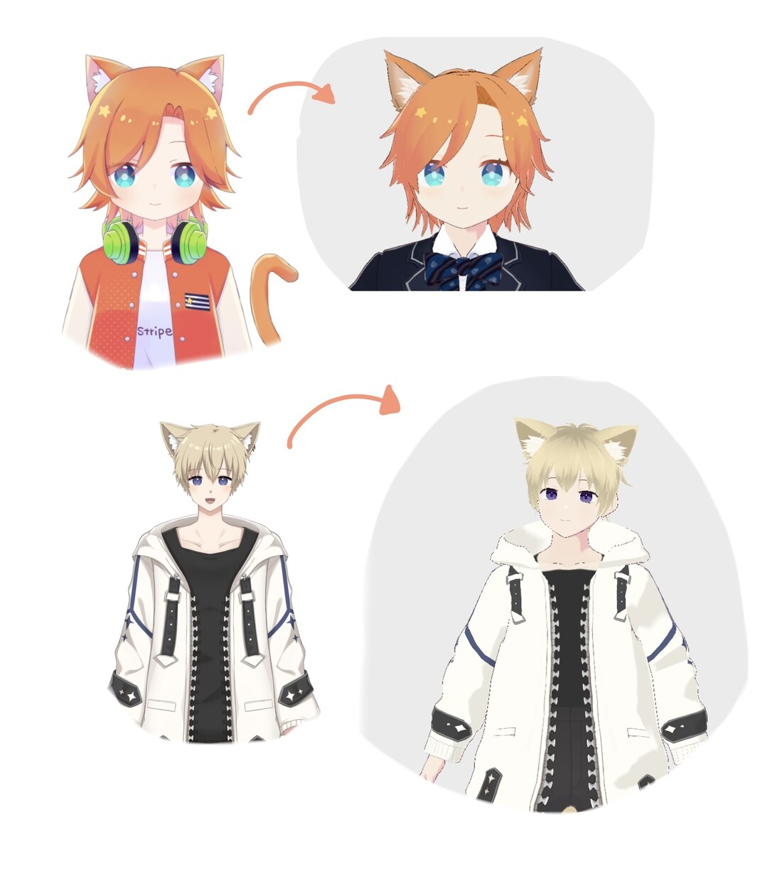 VTuberデビューに！3Dモデルお安く作成します ライブ配信、MMD、VRchatデビューなどにいかがですか？ イメージ5