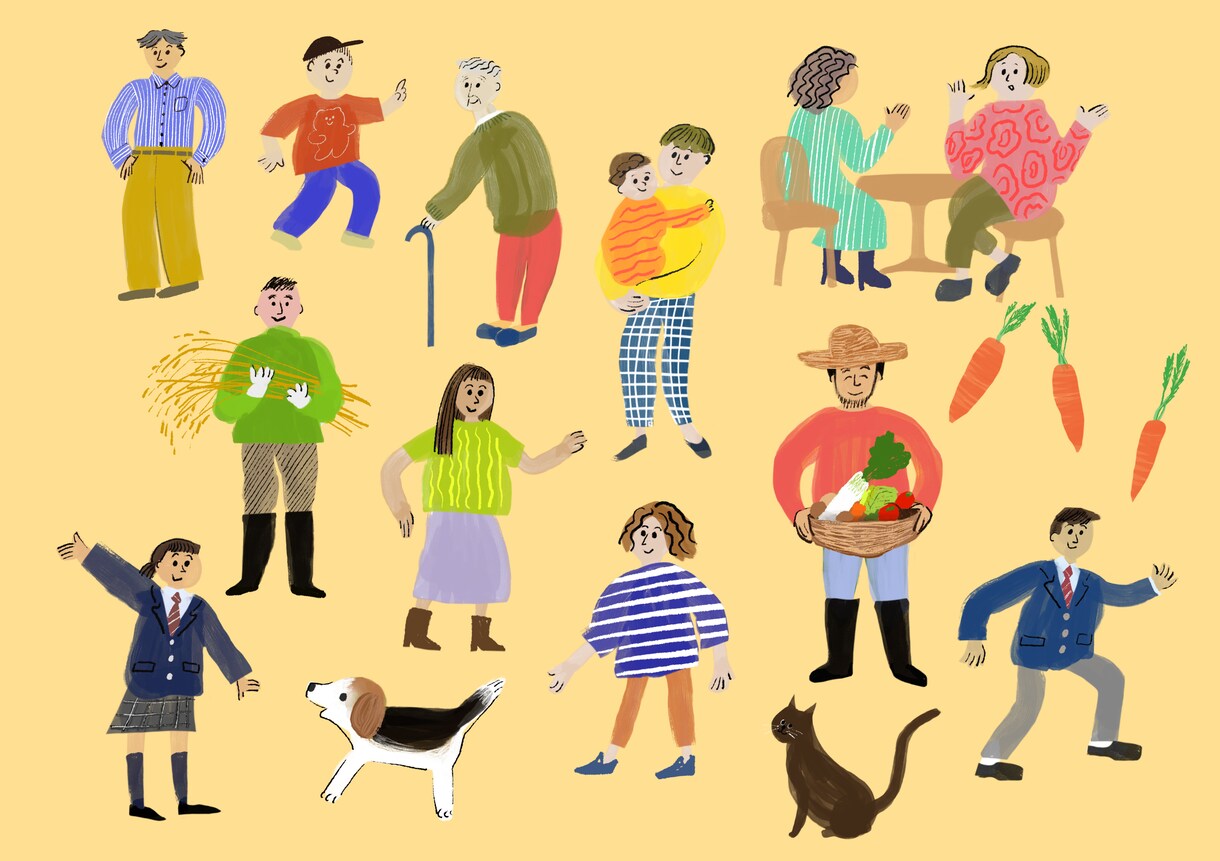 人物の手描きイラストを描きます 紙媒体にも対応可能です♪パンフレットや広報誌などにも！ イメージ5