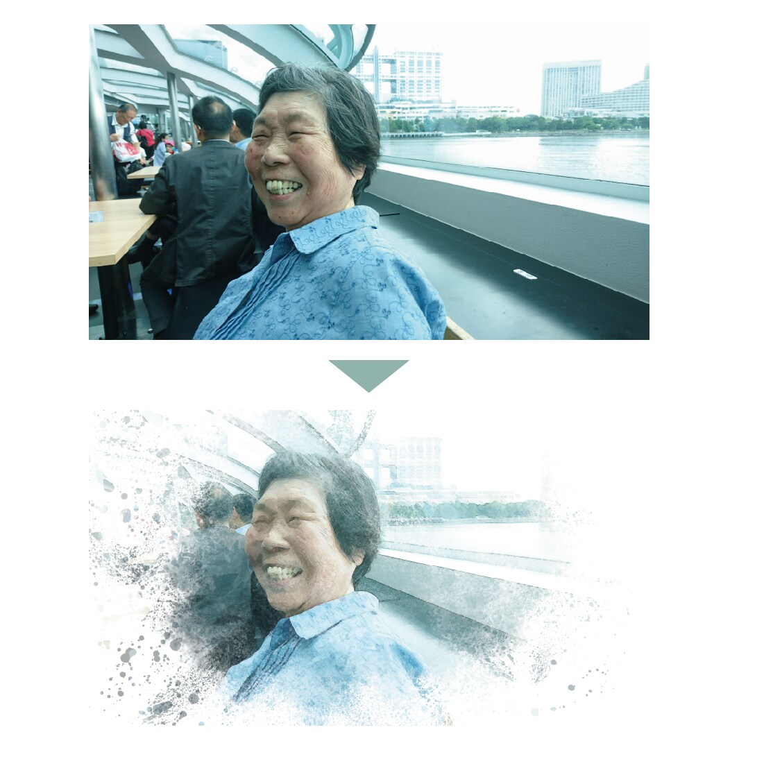 年賀状にペットの写真を水彩画風に加工します 写真を水彩画風にしてより鮮明で素敵な思い出にしませんか イメージ6