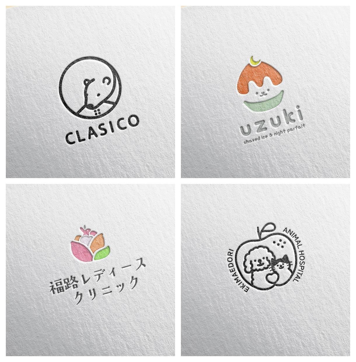 シンプルでやさしい、かわいい印象のロゴ作成します 修正無制限〇AIデータ込〇1から描き起こして丁寧に作成 イメージ1