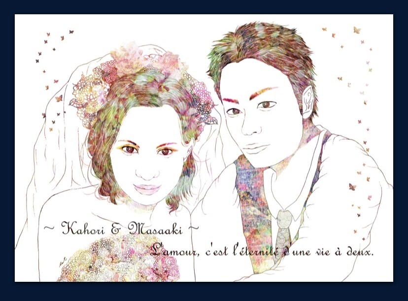 結婚式など、デジタル画像でイラストを描きます 入り口を華やかに彩るウェルカムボードのお手伝いをします イメージ4