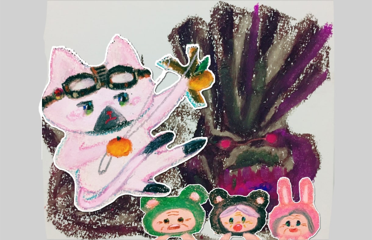 クレヨンで似顔絵アイコンかきます かわいいクレヨンのゆるふわキラキラタッチ イメージ2