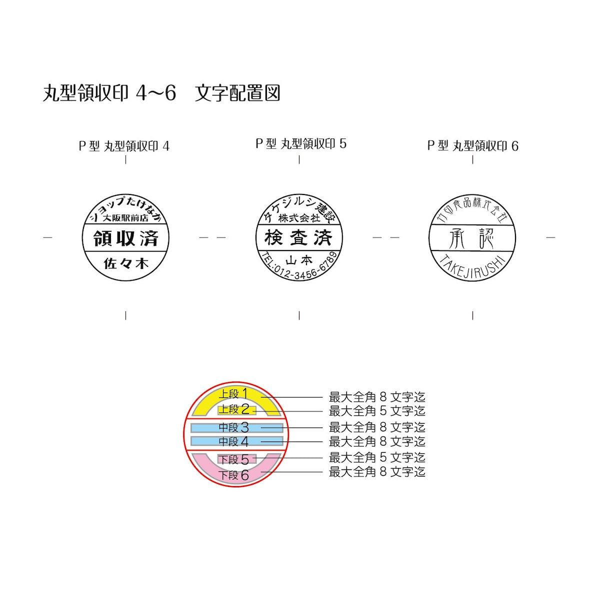 セミオーダーの領収印を作成します 老舗のハンコ屋がココナラに！たけじるし箕面 イメージ4